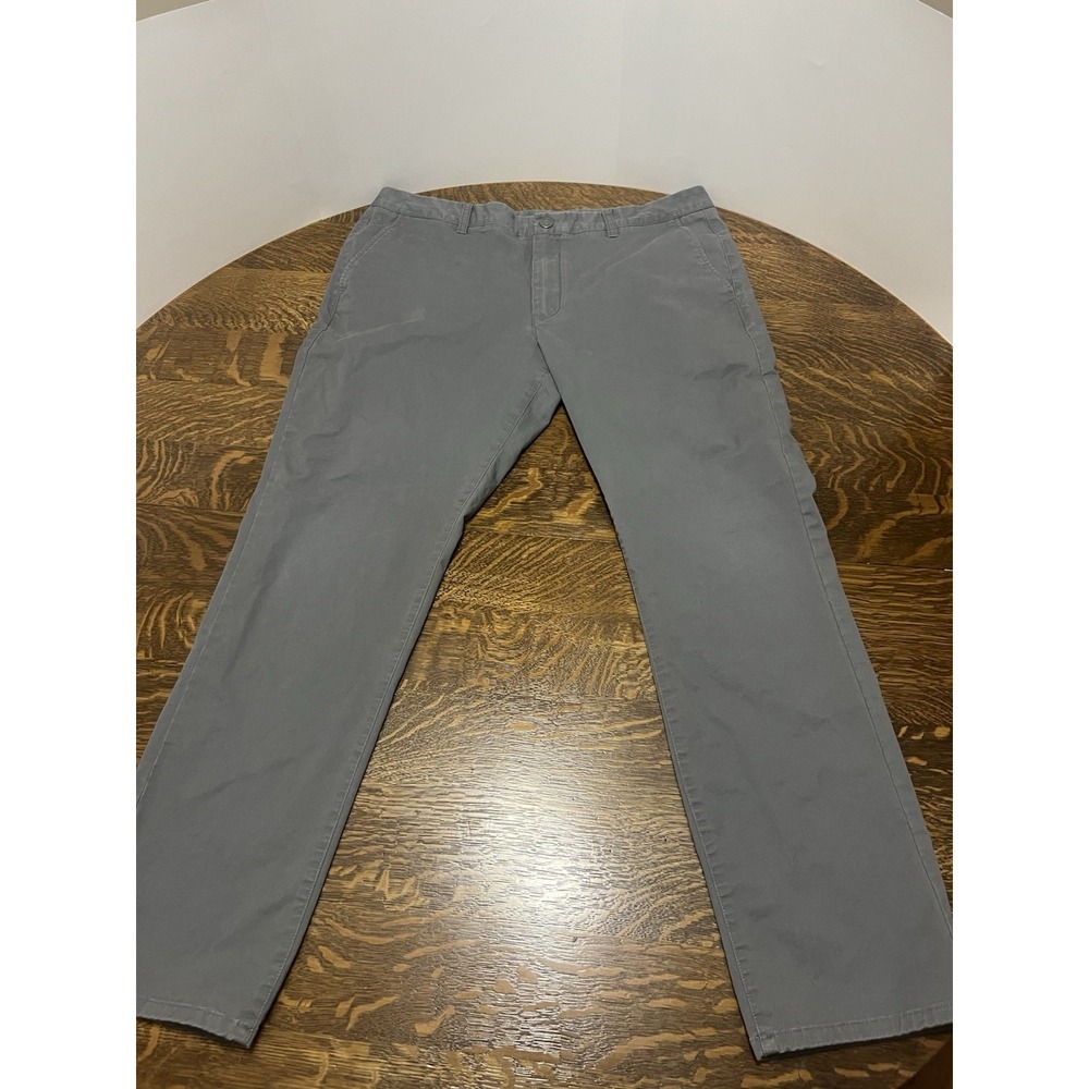 Bonobos Stretch Washed Chino Pants Men's 38x32 Gray Slim Fit